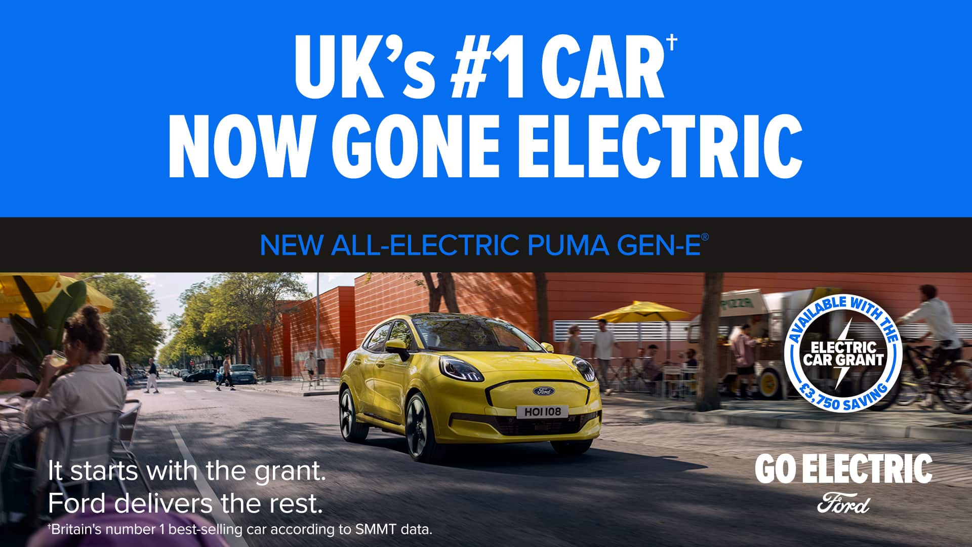 Ford Puma Gen-E, now available with the the Electric Car Grant!