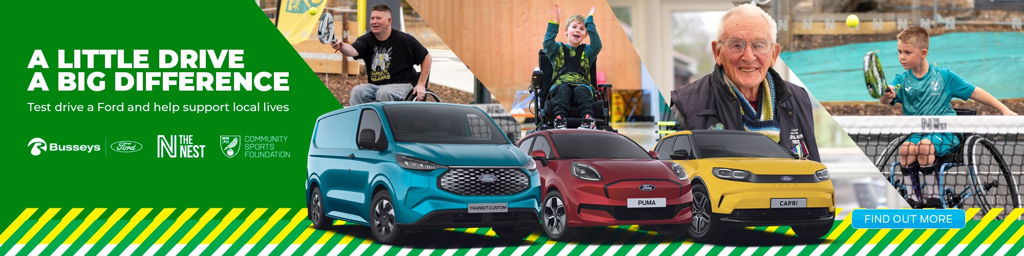 Test drive for a good cause. Drive for your community. 
