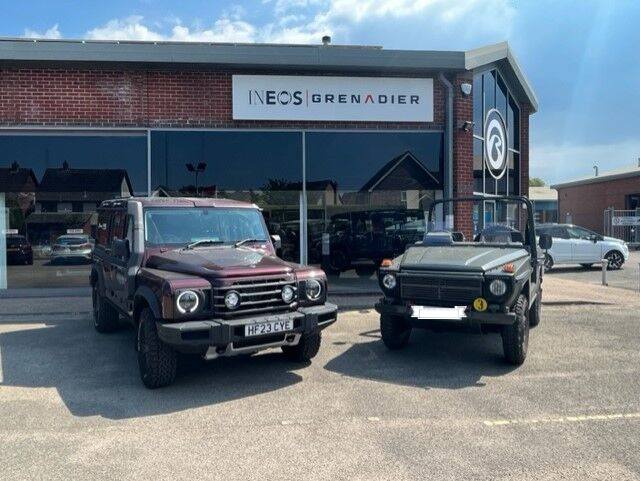 Ineos Grenadier and G-Wagon at Busseys Attleborough