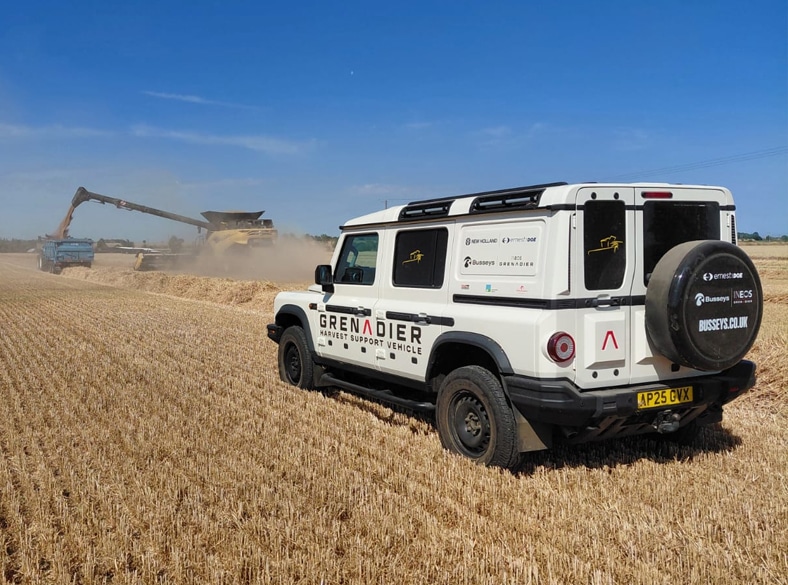 Ineos Grenadier Commercial as a harvest support vehicle