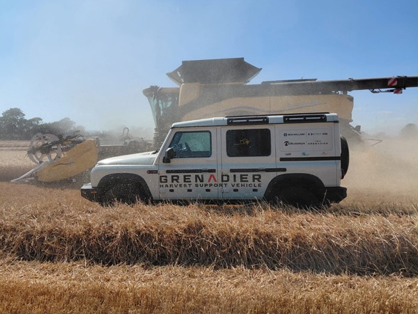 Ineos Grenadier Commercial as a harvest support vehicle