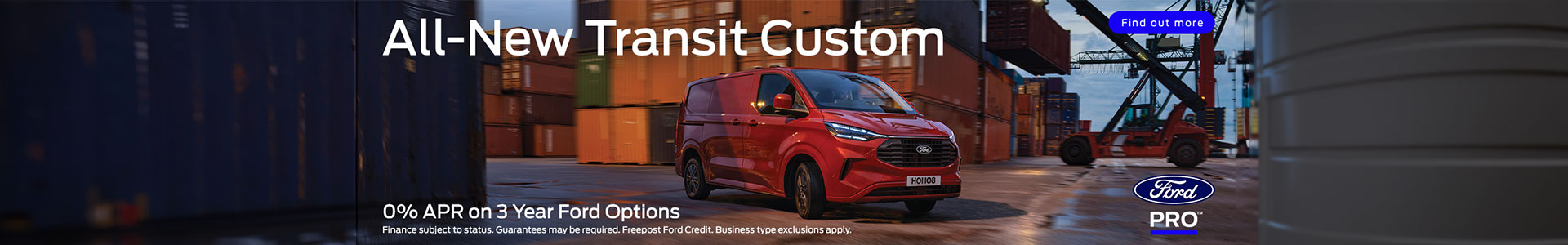 All-New Transit Custom 0% Apr available