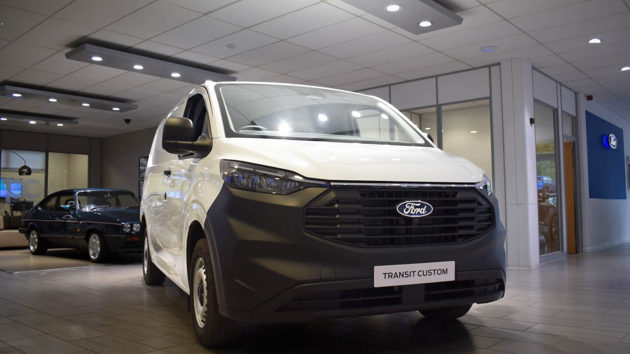 All-New Ford Transit Custom in Busseys Fordstore Front