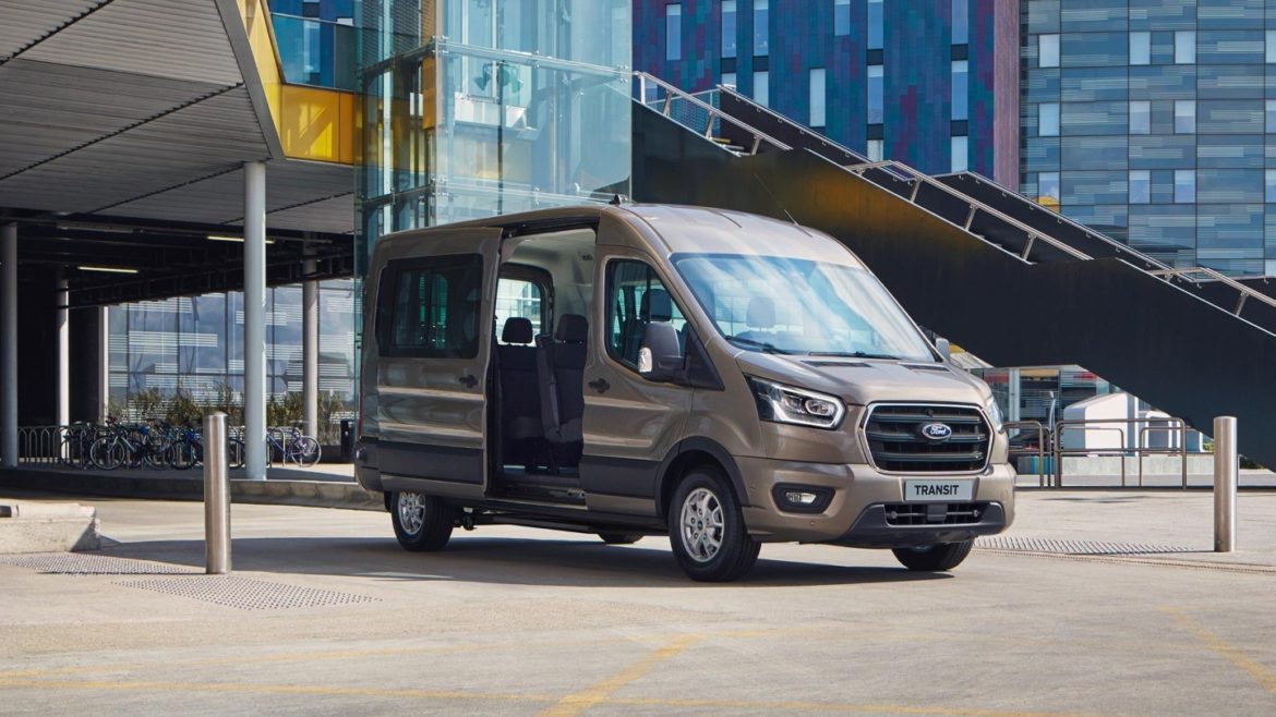 New Transit Minibus front view