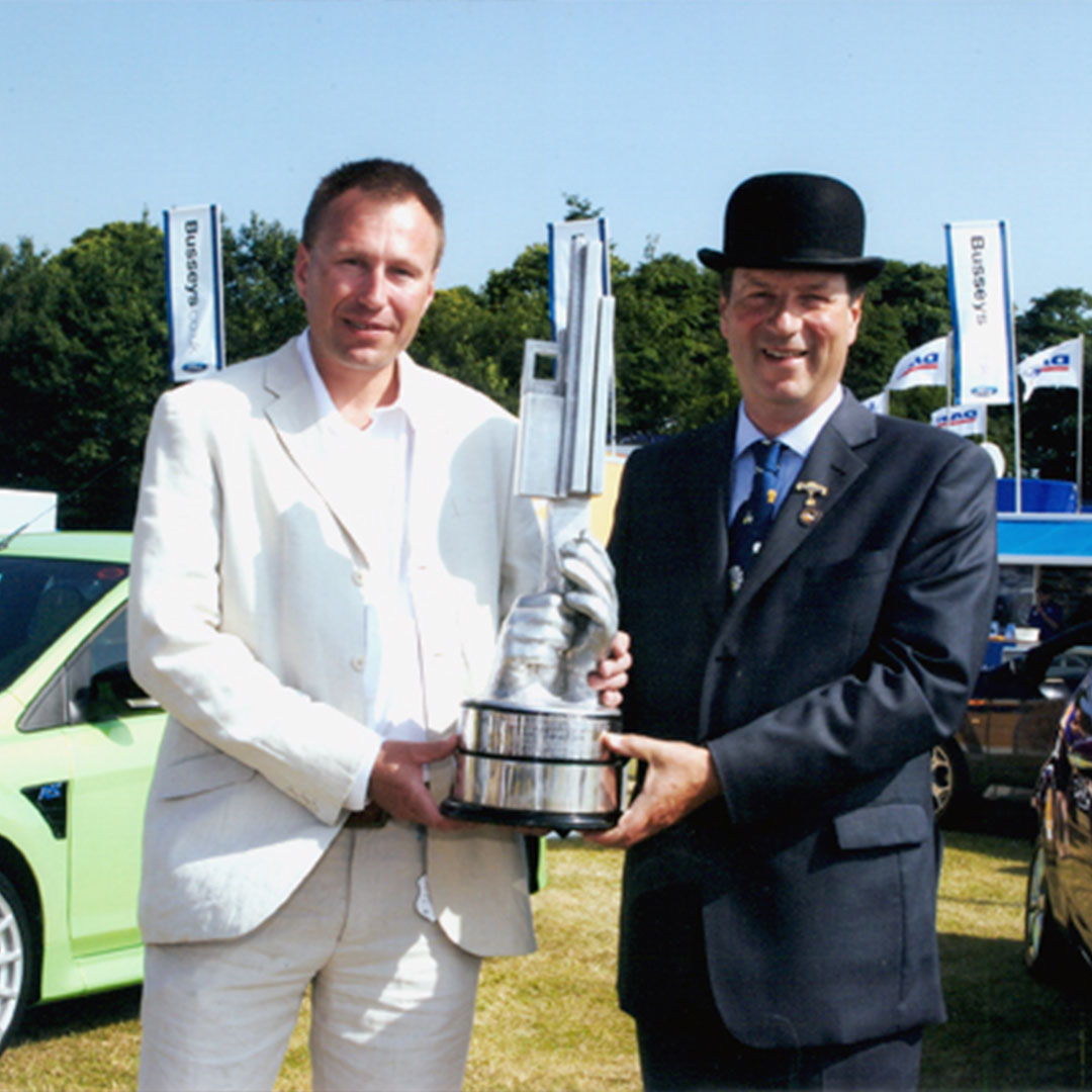 Paul Bussey receiving an award for best stand at the Norfolk Show