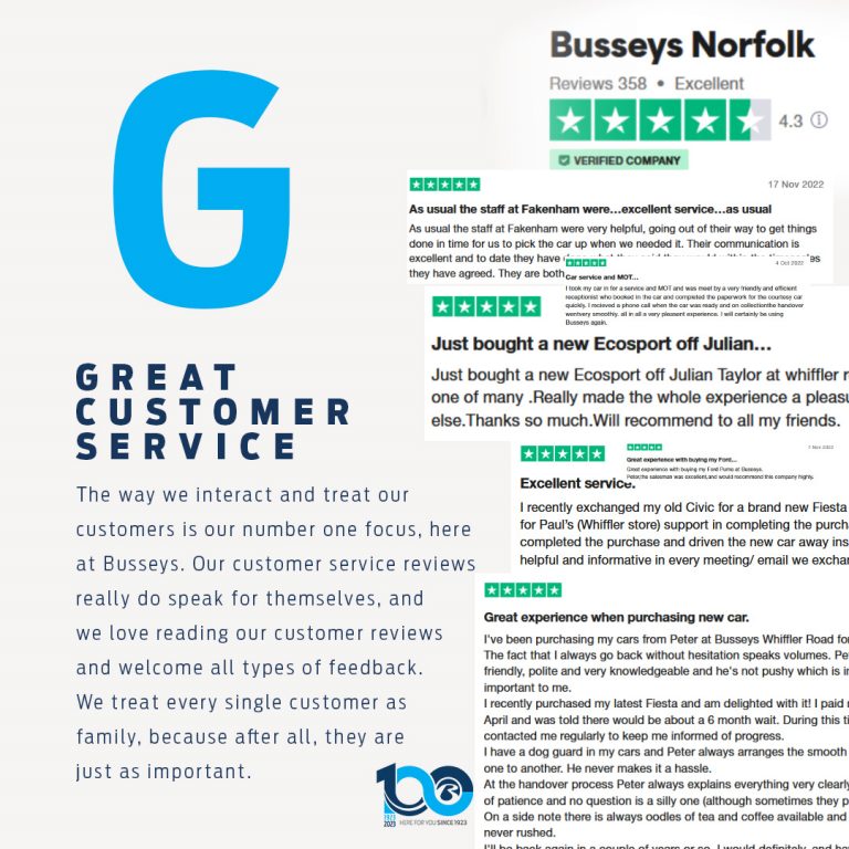 A-Z of Busseys: G - Great Customer Service