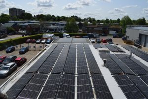 Solar Panels on Busseys FordStore roof