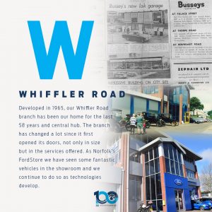 A-Z of Busseys: W - Whiffler Road Ford Store