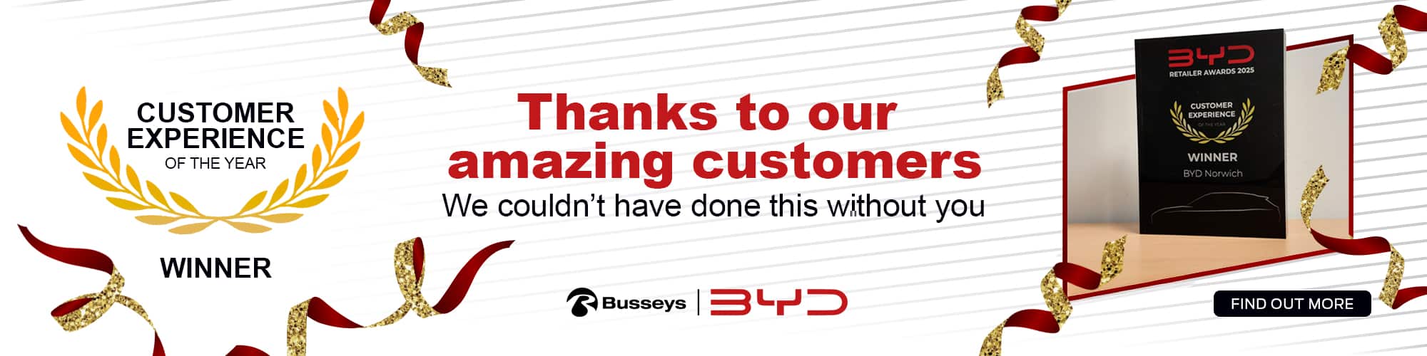  Busseys wins the BYD Customer Experience Award 2025