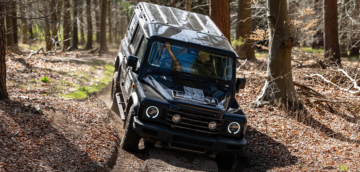 Ineos Grenadier tackling the Elveden course